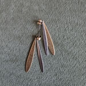 Elegant Gold and Silver Drop Earrings